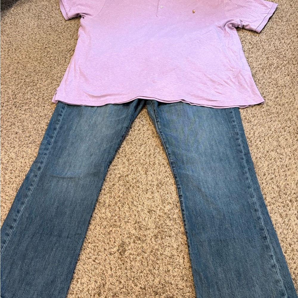 Ralph Lauren Men Polo Shirt Big & Tall 2XB + Gap Jeans 40x30 Like New Used